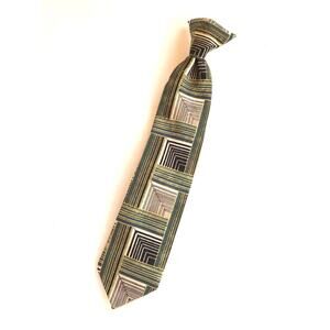 Clip On Tie,Boy's Black and White,PreTied Michael James traditional Dress